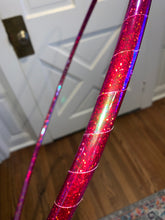 Load image into Gallery viewer, Inferno Red Glitter Taped Hula Hoop
