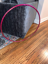 Load image into Gallery viewer, Inferno Red Glitter Taped Hula Hoop