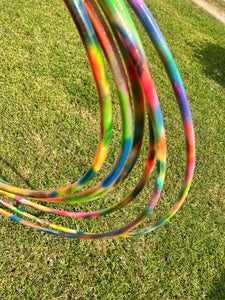 UV Neon Tie Dye Painted Hula Hoop
