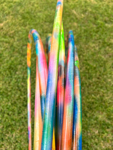 UV Neon Tie Dye Painted Hula Hoop