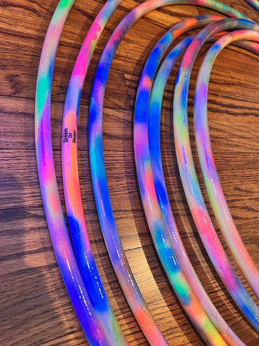 UV Neon Tie Dye Painted Hula Hoop