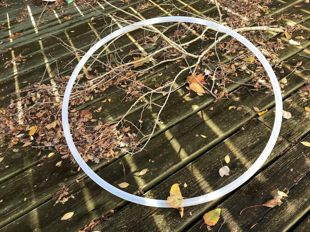Natural clear polypro hula hoop