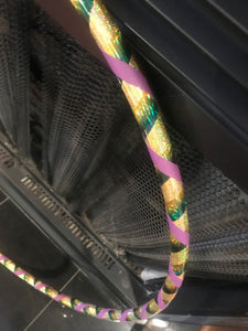Mardi Gras Beginner Taped 3/4" HDPE Hula Hoop
