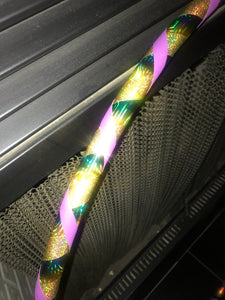 Mardi Gras Beginner Taped 3/4" HDPE Hula Hoop