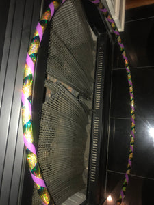Mardi Gras Beginner Taped 3/4" HDPE Hula Hoop