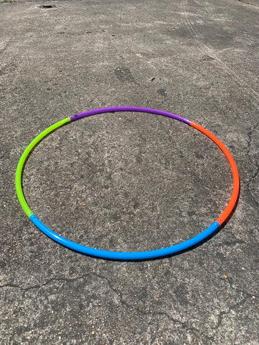 Nuclear Rainbow 4 piece 5/8” Polypro Sectional Travel Hula Hoop
