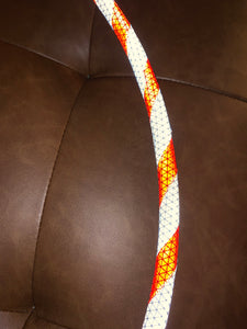 Candy Cane Reflective Taped Hula Hoop
