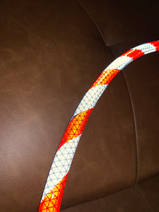 Candy Cane Reflective Taped Hula Hoop