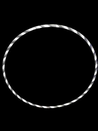 Snow White Partial Reflective Beginner 3/4” HDPE Hula Hoop